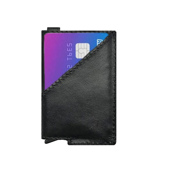 juodos spalvos korteline su rfid apsauga