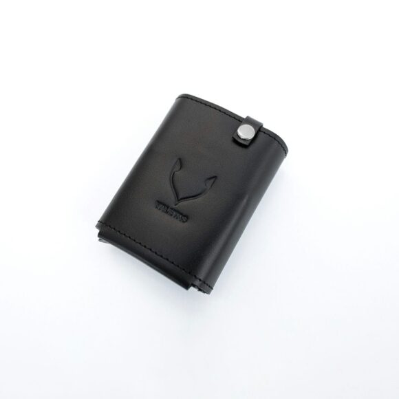 juoda odine pinigine valetas su rfid apsauga
