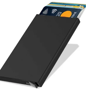 kortelių dėklas su rfid apsauga, patogiai išsistumia kortelės paeiliui